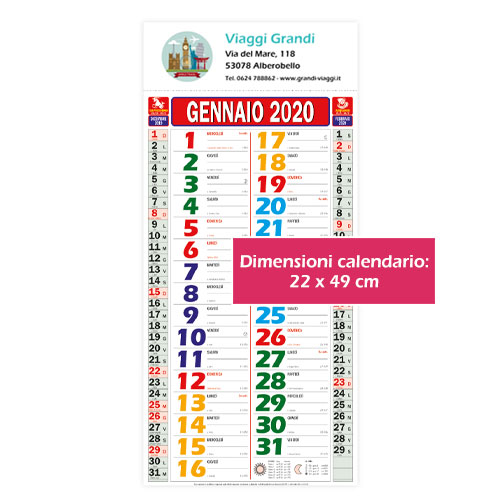 Calendario Color gadget personalizzato