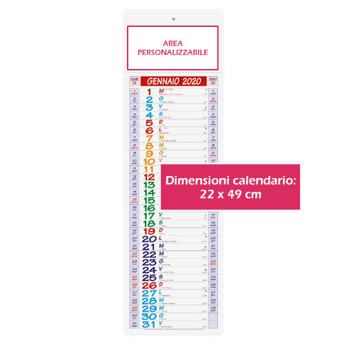 Calendario Vertical Color gadget personalizzato