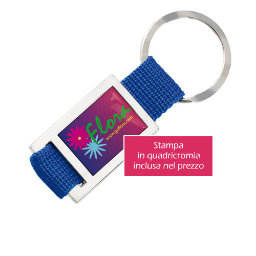 Portachiavi in metallo Strip gadget personalizzato