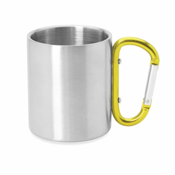 Tazza Moschettone Trek Manico Giallo Personalizzata