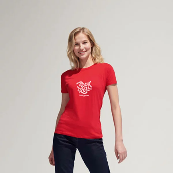 T Shirt Personalizzata Cotone Strong Donna Rock Model