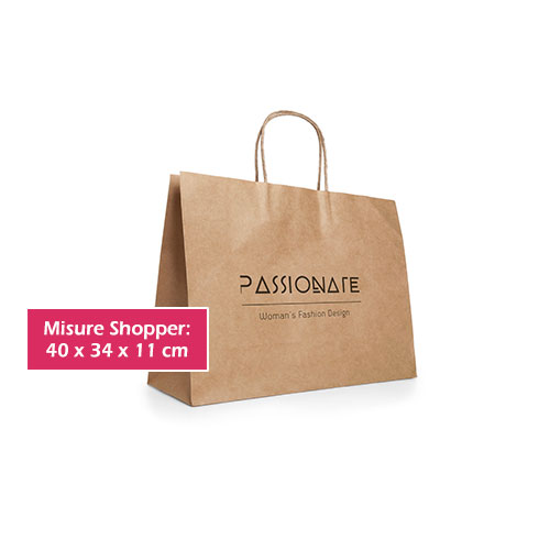 Shopper di carta kraft XL gadget personalizzato