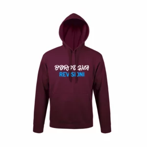 Felpa Personalizzata Cappuccio Hood Bordeaux