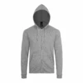 Felpa Personalizzata Zip Grigio Melange