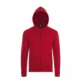 Felpa Personalizzata Zip Rossa
