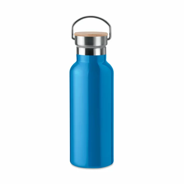 Borraccia Termica Cap Borraccia Termica Personalizzata Legno Azzurro