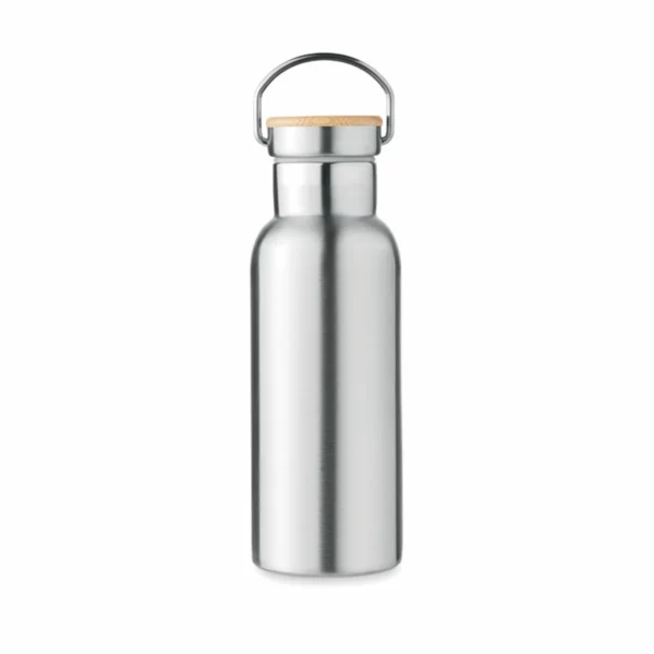 Borraccia Termica Cap Borraccia Termica Personalizzata Legno Silver