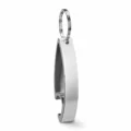 Portachiavi Apribottiglie Personalizzato Open Metallo Grigio Argento